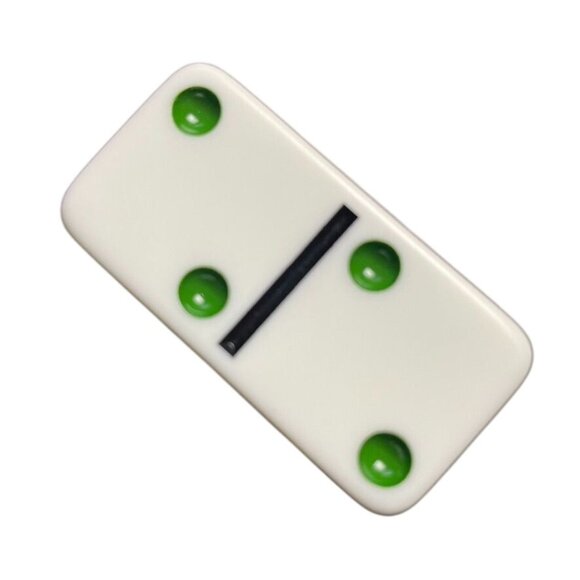 Double Twelve Dominoes Replacement Tile 2 2 Color Dot mq - Picture 2 of 3